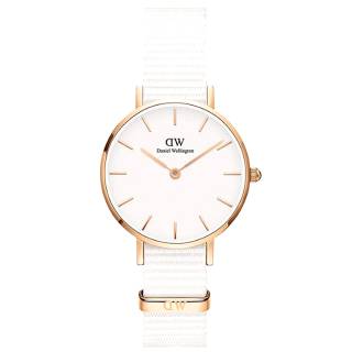 ΡΟΛΟΙ DANIEL WELLINGTON DW00100313 DANIEL WELLINGTON Petite Dover White Fabric Strap