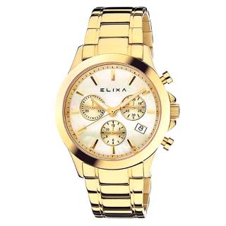 ΡΟΛΟΙ ELIXA  E079-L288 ELIXA Enjoy Chronograph Gold Stainless Steel Bracelet