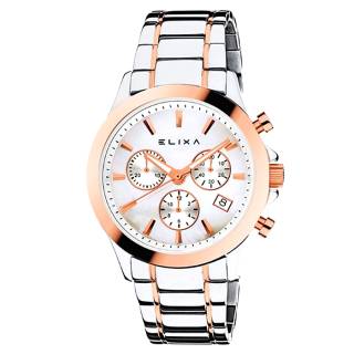 ΡΟΛΟΙ ELIXA  E079-L290 ELIXA Enjoy Chronograph Two Tone Stainless Steel Bracelet