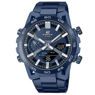 ΡΟΛΟΙ CASIO  ECB-2000CB-2AEF CASIO Edifice Tough Solar Sospensione Dual Time Chronograph Blue Bracelet