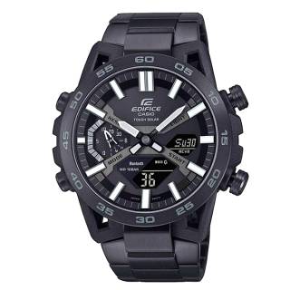 ΡΟΛΟΙ CASIO  ECB-2000DC-1BEF CASIO Edifice Sospensione Tough Solar Smartwatch Chronograph Black Stainless Steel Bracelet