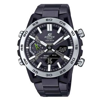 ΡΟΛΟΙ CASIO  ECB-2000DD-1AEF CASIO Edifice Sospensione Tough Solar Smartwatch Chronograph Black Stainless Steel Bracelet