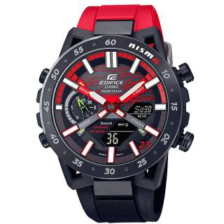 ΡΟΛΟΙ CASIO  ECB-2000NIS-1AER CASIO Edifice Solar Bluetooth Nismo Limited Edition Chronograph Black Rubber Strap