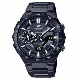 ΡΟΛΟΙ CASIO   ECB-2200DC-1AEF CASIO Edifice Windflow Τough Solar Chronograph Black Stainless Steel Bracelet