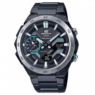 ΡΟΛΟΙ CASIO  ECB-2200DD-1AEF CASIO Edifice Windflow Τough Solar Chronograph Black Stainless Steel Bracelet