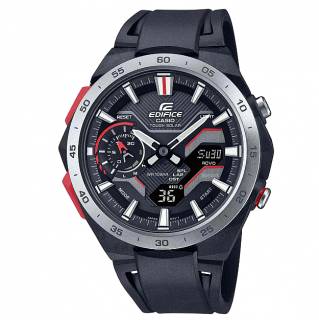 ΡΟΛΟΙ CASIO  ECB-2200P-1AEF CASIO Edifice Windflow Τough Solar Chronograph Black Rubber Strap