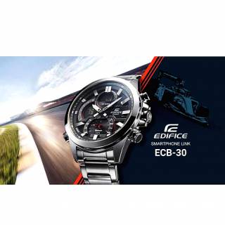 ΡΟΛΟΙ CASIO  ECB-30DB-1AEF CASIO Edifice Smartwatch Silver Stainless Steel Bracelet