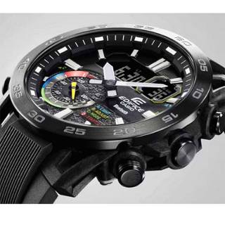 ΡΟΛΟΙ CASIO   ECB-40MP-1AEF CASIO Edifice Sospensione Dual Time Chronograph Black Rubber Strap