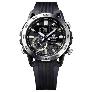 ΡΟΛΟΙ CASIO   ECB-40P-1AEF CASIO Edifice Sospensione Dual Time Chronograph Black Rubber Strap