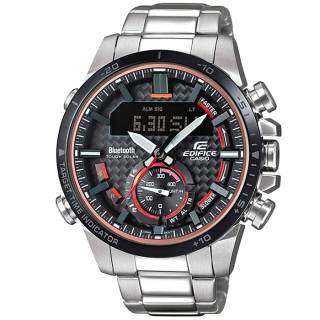 ΡΟΛΟΙ  CASIO  ECB-800DB-1AEF CASIO Edifice Solar Chronograph Silver Stainless Steel Bracelet