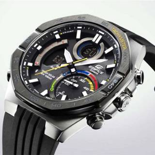 ΡΟΛΟΙ  CASIO  ECB-900MP-1AEF CASIO Edifice Tough Solar Smartwatch Chronograph Black Rubber Strap