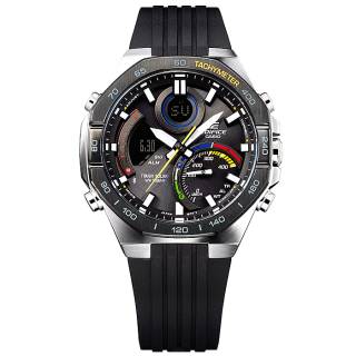 ΡΟΛΟΙ  CASIO  ECB-950MP-1AEF CASIO Edifice Tough Solar Smartwatch Chronograph Black Rubber Strap