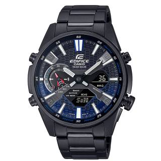 ΡΟΛΟΙ  CASIO ECB-S100DC-2AEF CASIO Edifice Solar Bluetooth Chronograph Black Stainless Steel Bracelet