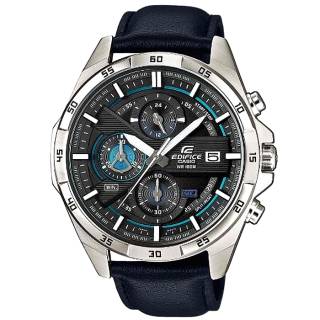 ΡΟΛΟΙ CASIO EFR-556L-1AVUEF CASIO Edifice Chronograph Black Leather Strap