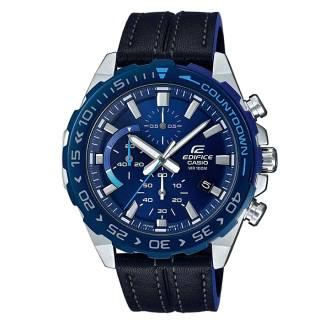 ΡΟΛΟΙ CASIO  EFR-566BL-2AVUEF CASIO Edifice Chronograph Black Leather Strap