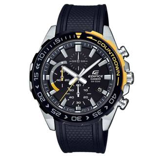 ΡΟΛΟΙ CASIO  EFR-566PB-1AVUEF CASIO Edifice Chronograph Black Rubber Strap