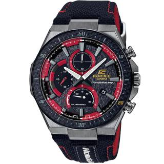 ΡΟΛΟΙ CASIO EFS-560HR-1AER CASIO Edifice Solar Honda Racing Black Fabric Strap