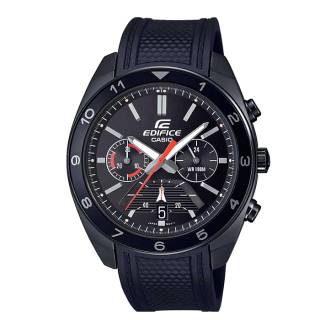 ΡΟΛΟΙ CASIO  EFV-590PB-1AVUEF CASIO Edifice Chronograph Black Rubber Strap