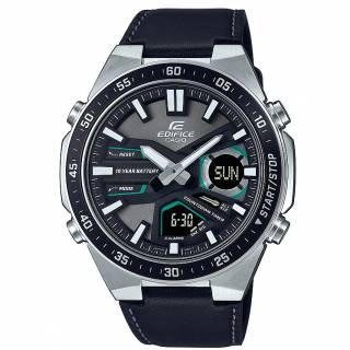 ΡΟΛΟΙ CASIO  EFV-C110L-1AVEF CASIO Edifice Chronograph  Black Leather Strap