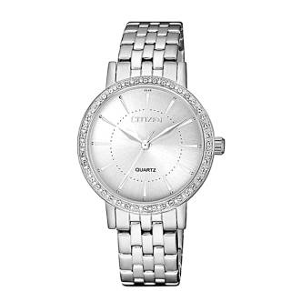 ΡΟΛΟΙ CITIZEN  EL3040-80A CITIZEN Elegance Swarovski Silver Stainless Steel Bracelet