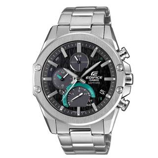 ΡΟΛΟΙ CASIO  EQB-1000D-1AER CASIO Edifice Solar Dual Time Chronograph Silver Stainless Steel Bracelet