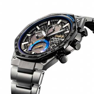 ΡΟΛΟΙ CASIO  EQB-1100TMS-1AER CASIO Edifice Tom's Tough Solar Smartwatch Dual Time Chronograph Grey Stainless Steel Bracelet Limited Edition