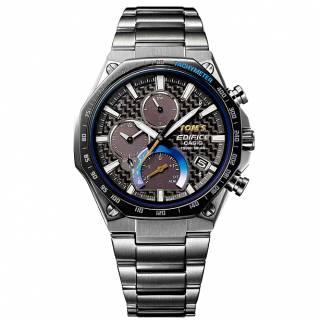 ΡΟΛΟΙ CASIO  EQB-1100TMS-1AER CASIO Edifice Tom's Tough Solar Smartwatch Dual Time Chronograph Grey Stainless Steel Bracelet Limited Edition