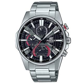 ΡΟΛΟΙ  CASIO EQB-1200D-1AER CASIO Edifice Solar Bluetooth Chronograph Silver Stainless Steel Bracelet