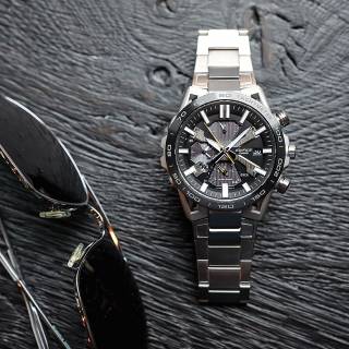 ΡΟΛΟΙ CASIO  EQB-2000DB-1AER CASIO Edifice Sospensione Solar Bluetooth  Silver Stainless Steel Bracelet