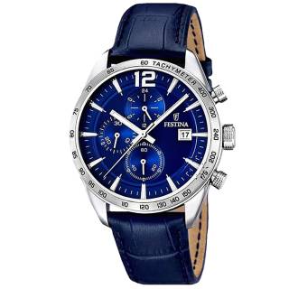 ΡΟΛΟΙ FESTINA   F16760/3 FESTINA Chrono Blue Leather Strap