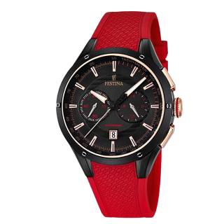 ΡΟΛΟΙ FESTINA F16833/1 FESTINA Chronograph Red Rubber Bracelet