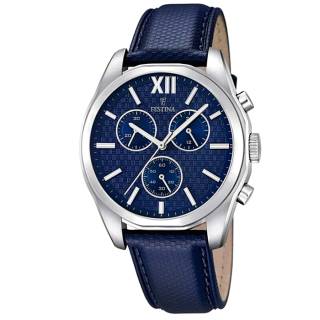 ΡΟΛΟΙ FESTINA F16860/2  FESTINA Gents Chronograph Blue Leather Strap