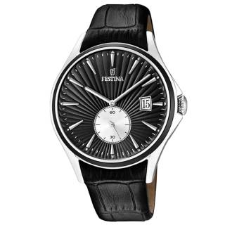 ΡΟΛΟΙ FESTINA F16980/4 FESTINA Gents Black Leather Strap