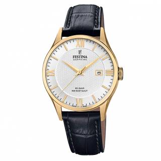 ΡΟΛΟΙ FESTINA  F20010/2 FESTINA Black Leather Strap