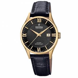 ΡΟΛΟΙ FESTINA  F20010/4 FESTINA Black Leather Strap