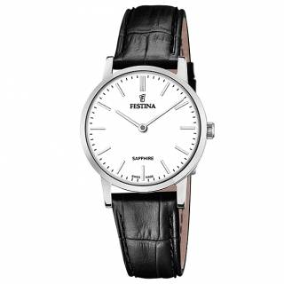 ΡΟΛΟΙ FESTINA  F20013/1 FESTINA Ladies Black Leather Strap