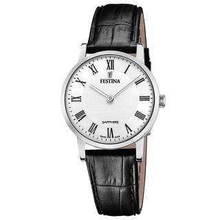 ΡΟΛΟΙ FESTINA  F20013/2 FESTINA Ladies Black Leather Strap