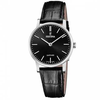 ΡΟΛΟΙ FESTINA  F20013/4 FESTINA Black Leather Strap