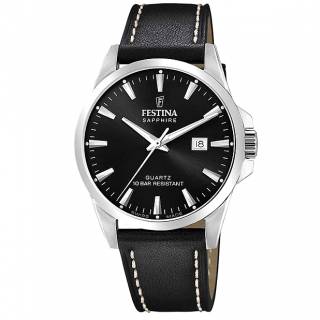 ΡΟΛΟΙ FESTINA  F20025/4 FESTINA Black Leather Strap