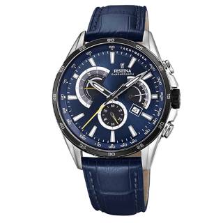 ΡΟΛΟΙ FESTINA  F20201/3 FESTINA Gents Chronograph Blue Leather Strap