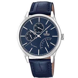 ΡΟΛΟΙ FESTINA F20278/3 FESTINA Multifunction Blue Leather Strap