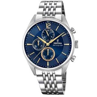 ΡΟΛΟΙ FESTINA  F20285/3 FESTINA Mens Chronograph Stainless Steel Bracelet