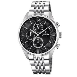 ΡΟΛΟΙ FESTINA  F20285/4 FESTINA Gents Chronograph Silver Stainless Steel Bracelet