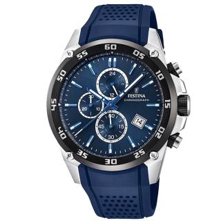 ΡΟΛΟΙ FESTINA F20330/2 FESTINA Originals Chronograph Blue Rubber Strap