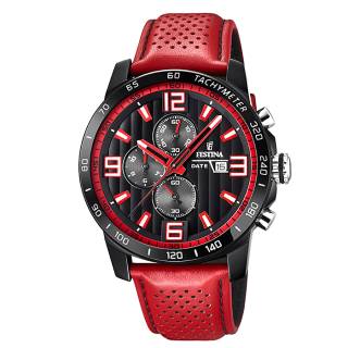 ΡΟΛΟΙ FESTINA  F20339/5  FESTINA Men's Chronograph Red  Leather Strap