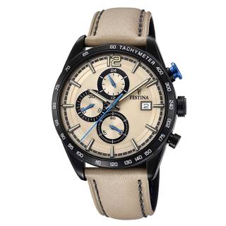 ΡΟΛΟΙ FESTINA  F20344/1 FESTINA Chronograph Brown Leather Bracelet