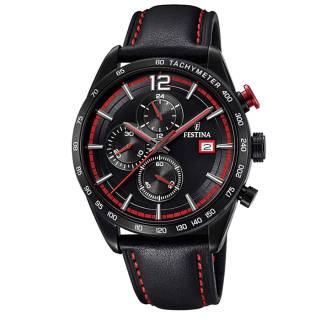 ΡΟΛΟΙ FESTINA  F20344/5 FESTINA Chronograph Black Leather Bracelet