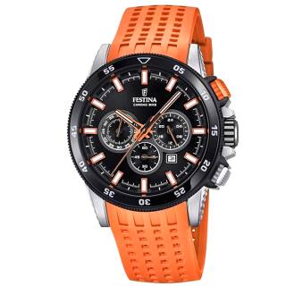 ΡΟΛΟΙ FESTINA F20353/6 FESTINA Chrono Bike Chronograph Orange Rubber Strap