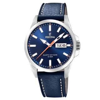 ΡΟΛΟΙ FESTINA   F20358/3 FESTINA Gents Blue Leather Strap