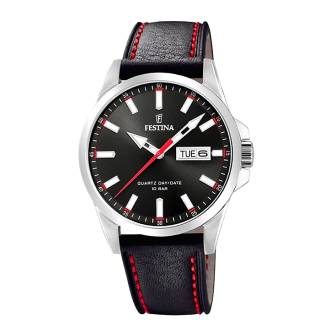 ΡΟΛΟΙ FESTINA F20358/4  FESTINA Classic Black Leather Strap